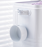 Boîte en étain carrée empilable de 5 L pour lessive en dosettes, vente en gros, seau de 5 gallons avec couvercle
