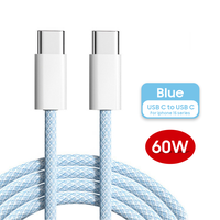 Câble de chargeur rapide 3D USB-C pour câble de données iPhone 1M 2M 60W 100W USB-C Type C tissage de données de charge