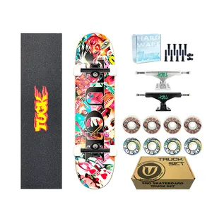 Nouveau Skateboard Graphic Printing Wood Decks Vente en gros Pro Canadian Maple Skateboard complet