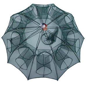Piège à méné 10 trous 10 côtés piège à écrevisses filets de pêche portables pièges à appâts pour la pêche crevettes Crawdad accessoires de pêche - Product Image 1