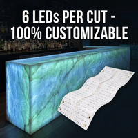 Panneau lumineux LED flexible RGB en pierre d'onyx marbrée certifiée UL, rétroéclairé DC24V