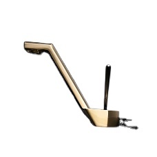 Robinet de lavabo inclinable en laiton brossé or rose gris, <span class=keywords><strong>mitigeur</strong></span> à poignée unique, robinet chaud et froid, économie d'eau, accessoires de salle de bain et de cuisine - Product Image 4