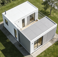 Maison préfabriquée en panneaux sandwich en acier pliables de 2 à 5 chambres, 20 pieds, 40 pieds, design moderne, hôtel, villa