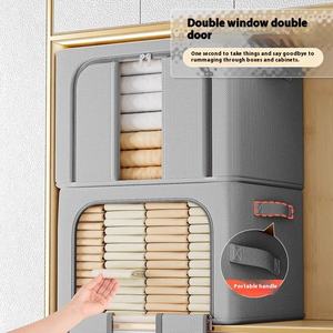 Boîte de rangement en tissu Oxford grande capacité, pliable, épaissie, pour couettes et vêtements, organisation de placard - Product Image 4