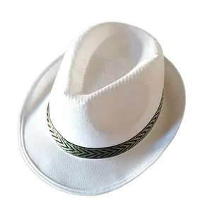 Topi Fedora dewasa uniseks, topi baret Panama performa warna-warni topi matahari luar ruangan Jazz Harga Murah promosi musim panas