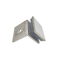 Support d'angle moderne en acier inoxydable à 90 degrés pour fixation de verre, moulé avec précision, pour cloisons de douche