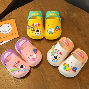 Fancy Cartoon Astronaut Face EVA Light-weight Softy Slides Shoes Children House Outdoor Slides Slippers for Kids and Children