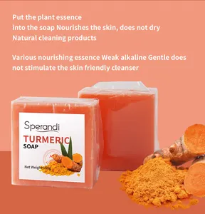 Organic Curcuma Soap Men Women Cheap Bubble Scented Custom Hotel Bathing Ginger Turmeric Soap Wholesale