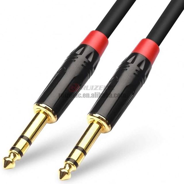 1/4 Inch TRS Cable 6.35mm Jack Balanced Audio Connection Line Cable for Electric Guitar Beth