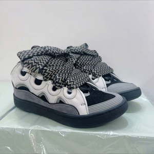 Dernières tendances de la mode de luxe, baskets Lanvens de haute qualité pour hommes et femmes, design classique en cuir véritable, semelle intérieure en PVC, chaussures de marche en mesh - Product Image 1
