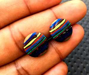 2020ขัดหลังเบี้ยทรงกลมซิลิกาสีรุ้งธรรมชาติอัญมณีหลวมคุณภาพสูงจากผู้ผลิตขายส่ง - Product Image 3