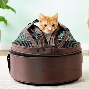A cilindro tondo a forma di capsula per cani da compagnia <span class=keywords><strong>borsa</strong></span> rotonda da <span class=keywords><strong>trasporto</strong></span> per cani di piccola taglia e gatti trasportino da viaggio per animali domestici - Product Image 1