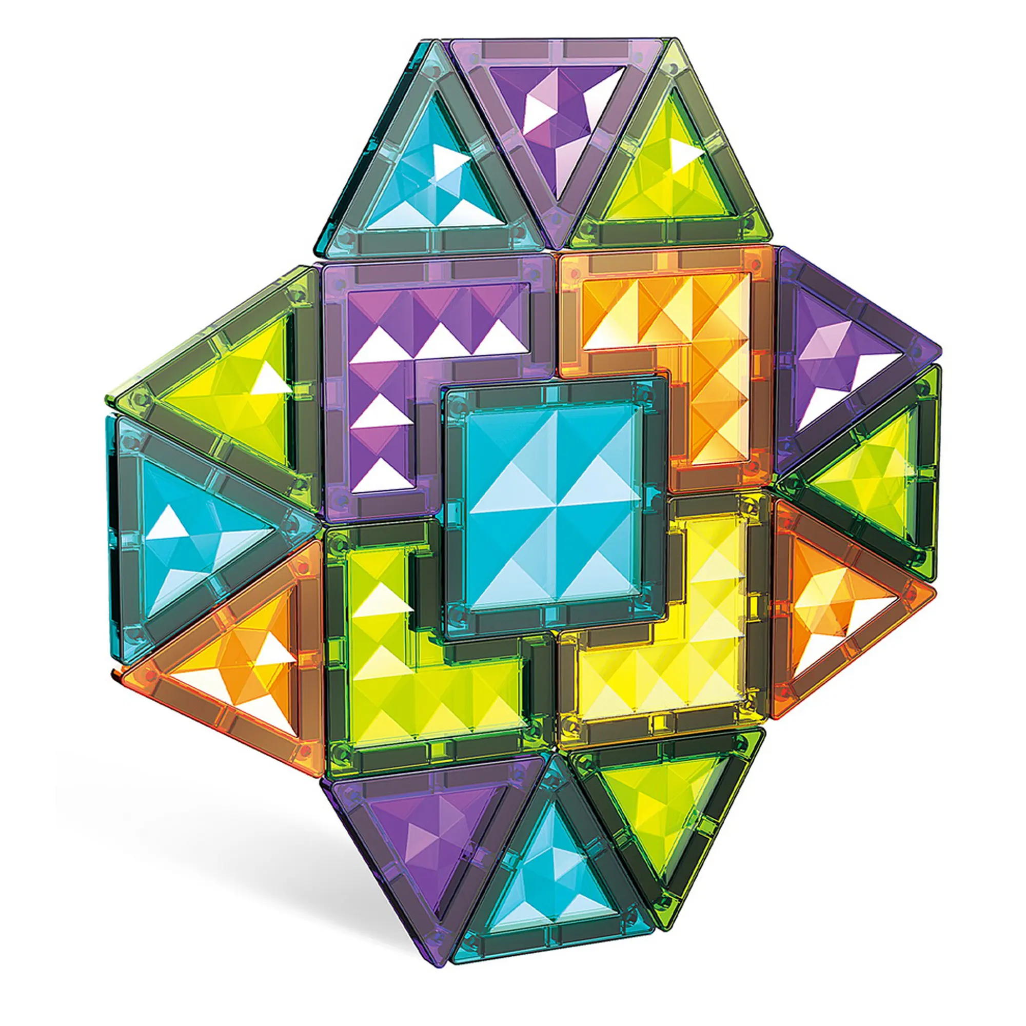 Quebra-cabeça chinês com peças coloridas mais vendidas, azulejos de diamantes coloridos mágicos magnéticos e blocos de construção
