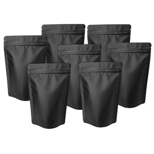 Black Bags Matte Black Mylar Stand Up Bags Smell Proof Resealable Ziplock Bags Sealable Foil Packaging Bags