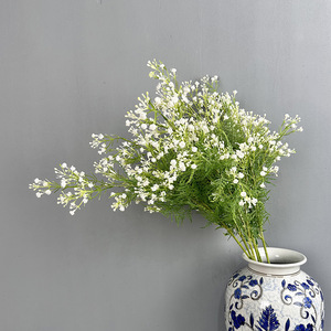 Rama de aliento de bebé de plástico artificial de alta calidad <span class=keywords><strong>al</strong></span> <span class=keywords><strong>por</strong></span> <span class=keywords><strong>mayor</strong></span> con hojas flores de Gypsophila para decoración de boda fiesta en casa - Product Image 3