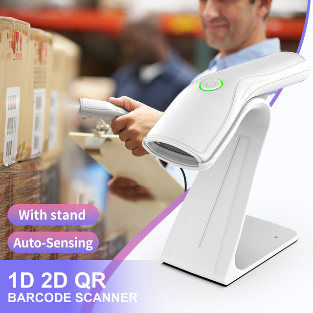 GTCODESTAR GT-3501 Handheld 2D Barcode Scanner 1D Wireless Barcode Reader USB QR Code Scanner Barcode Scan With Stand