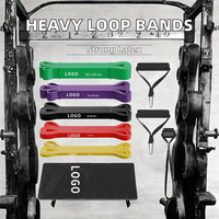 Set de Entrenamiento de Fuerza Portátil Personalizado para el Hogar, Bandas de Resistencia de Nivel Avanzado para Gimnasia, Bandas de Látex TPE para Glúteos