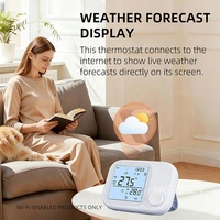 Thermostat intelligent Wi-Fi pour pièce, télécommande sans fil RF443 MHz, installation facile, interrupteur de thermostat pour chauffage au sol