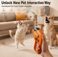 Lanceur de nourriture pour animaux de compagnie en plastique portable, distributeur interactif et jouet d'entraînement pour chats et chiens, toutes les occasions