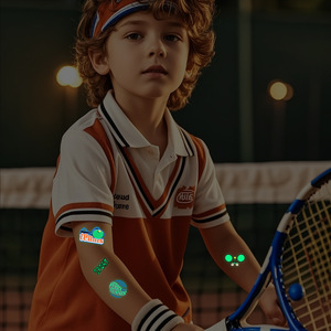 Nuevo stock disponible. Pegatinas de tatuajes temporales deportivos que brillan en la oscuridad para entrenamientos nocturnos, impermeables y resistentes al sudor. - Product Image 1