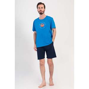 Conjunto de Pantalones Cortos y Camiseta de Cuello Redondo para Hombre, Estilo Hip Hop, con Bolsillos, Diseño Estampado Transpirable - Product Image 4