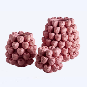 Jarrón de Cerámica con Forma de Fruta, Diseño Interior Moderno y Creativo Personalizado, Color <span class=keywords><strong>Rosa</strong></span> Frambuesa y Fresa, para Interiores - Product Image 1