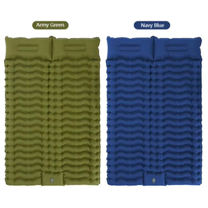 Double coussin de couchage extérieur étanche à l'humidité pour <span class=keywords><strong>lit</strong></span> extérieur gonflable à pompe à pied de camping avec surface antidérapante portable - Product Image 6