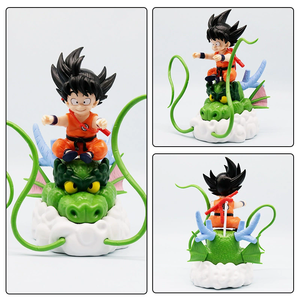 Figura de Goku Chibi, <span class=keywords><strong>Shenlong</strong></span>, Nimbus, Goku de la infancia, Modelo de Goku de <span class=keywords><strong>anime</strong></span>, Decoración de escritorio con escena - Product Image 3