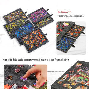 Cross-border <strong>Jigsaw</strong> <strong>Puzzle</strong> <strong>Board</strong> with Stand Cover 6 Drawers Classification Tray Portable <strong>Jigsaw</strong> Table <strong>Jigsaw</strong> <strong>Puzzle</strong> <strong>Board</strong> - Product Image 3