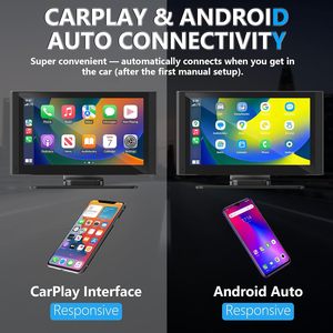 Écran intelligent sans fil CarPlay et Android Auto, écran tactile IPS <span class=keywords><strong>7</strong></span> <span class=keywords><strong>pouces</strong></span>, aide au recul, Mirror <span class=keywords><strong>Link</strong></span> pour lecteur de tableau de bord universel pour voiture - Product Image 3