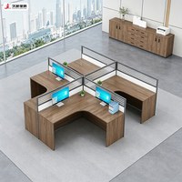 JIUSHUN Mobilier de bureau modulaire moderne et personnalisé, postes de travail minimalistes pour 2, 4, 6 ou 8 personnes
