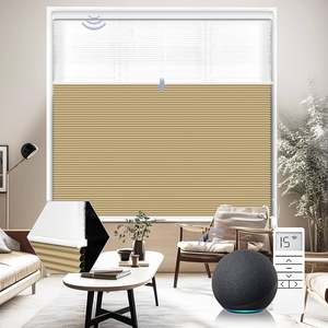 Persianas eléctricas celulares con <span class=keywords><strong>control</strong></span> <span class=keywords><strong>remoto</strong></span> para ventanas Motor personalizado Pantalla de panal Persianas inalámbricas de tamaño personalizado - Product Image 3