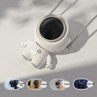 Ventilateur USB portable sans pales, design astronaute, à suspendre au cou ou à tenir à la main, avec cordon