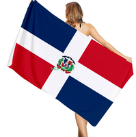 Serviette de plage à séchage rapide avec drapeau réplique de la République Dominicaine, pour salle de bain, piscine, camping, voyage, natation, pique-nique, sport, décoration, cadeaux