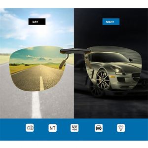 Gafas de Sol Polarizadas Fotocromáticas Cuadradas con Visión Nocturna UV400 para Hombre, Gafas de Sol con Clip para Miopía - Product Image 2