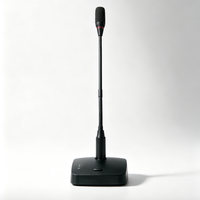 Microphone de conférence professionnel à col de cygne de 430 mm, alimentation fantôme DC3V/48V, voyant lumineux, micro de réunion de bureau