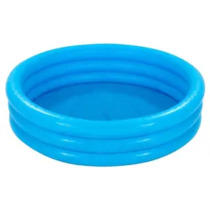 Intex 59416 Crystal Blue 45X10 "Opblaasbare Zwembad Kinderen Peuterbad Drie Ring Baby Zwembad