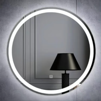 Miroirs d'éclairage de maquillage mural modernes Décoration de salle de bain Miroir intelligent à LED avec écran tactile pour hôtel appartement
