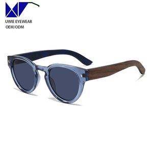 Gafas <span class=keywords><strong>de</strong></span> Sol Redondas Polarizadas <span class=keywords><strong>de</strong></span> Madera |   Protección UV y Opciones Multicolor |   Gafas <span class=keywords><strong>de</strong></span> Moda Unisex para Adultos - Product Image 1
