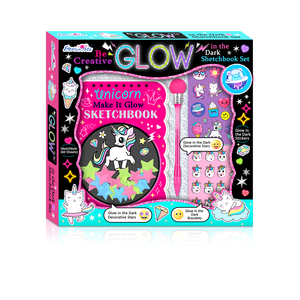 Libro de Dibujo Infantil con Temática de Unicornio que Brilla en la Oscuridad, con Pegatinas de Estrellas Brillantes y Pulseras para Jugar de Noche - Product Image 3