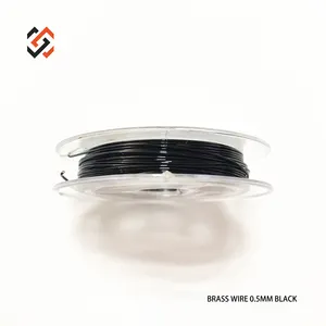 Wholesale High Quality Colored Brass Craft Wire 0.5mm Beading Wire in Black