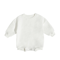 Romper Rajut Bayi Desain Musim Gugur, Ukuran Besar, Bahan Katun Organik, Baju Terusan Bayi