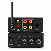 Amplificateur audio Bluetooth haute définition HiFi, amplificateur de puissance à double canal avec réglage des fréquences hautes et basses