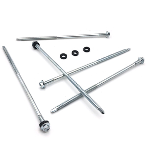 Trung Quốc nhà máy thép carbon 1022 kim loại lợp vít Trắng kẽm Hex đầu tự khoan vít EPDM máy giặt cho tấm bánh <span class=keywords><strong>sandwich</strong></span> - Product Image 3