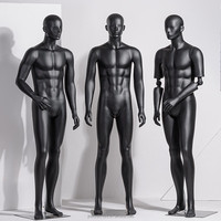 Muscle homme sport mannequin corps complet avec tête factice pour homme magasin de vêtements modèles de chemises habillées noires mattes