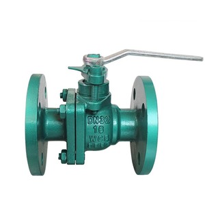 COVNA Válvula de bola industrial de 2 piezas de pasaje completo, de hierro fundido con revestimiento de flúor, con brida, manual - Product Image 4