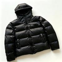 Veste matelassée en duvet de canard avec fermeture éclair, coupe-vent, pour l'extérieur, avec micro-étiquette personnalisée, pour femme