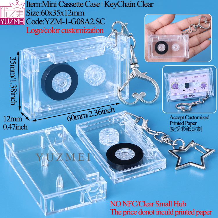 G08B Mini Cassette Case Clear No NFC