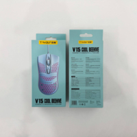 T-WOLF V15 Mouse Berkabel Luminous dengan Kabel USB, Mouse Murah Penjualan Langsung Pabrik