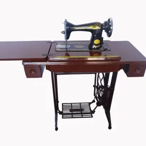 Lower price JA series household sewing machine with 3 drawer table,cast iron stand